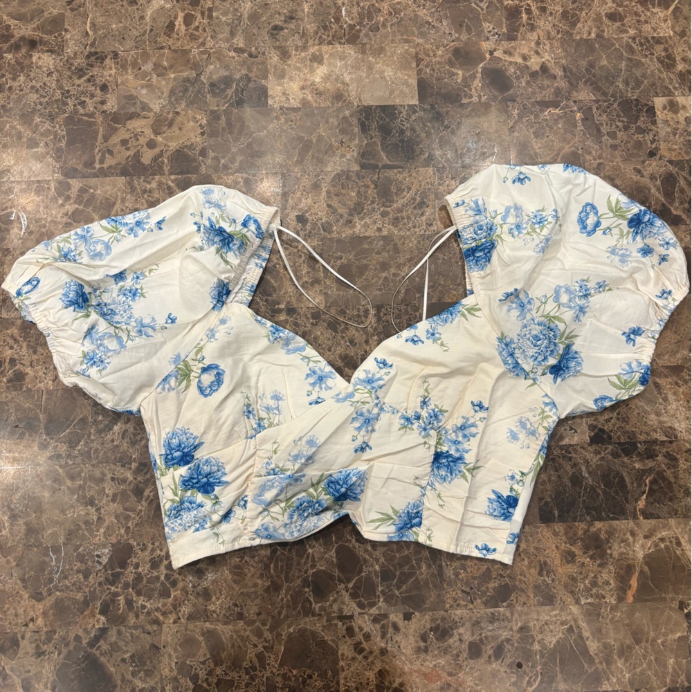 Vici Blue Floral Top